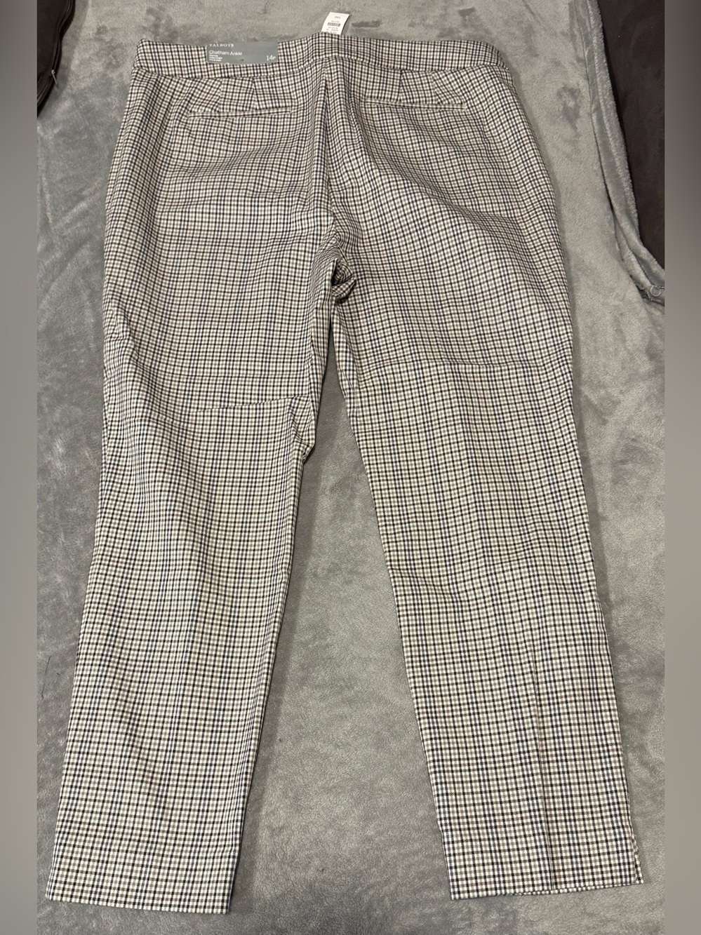 Talbots Chatham Ankle Tan/ Black Plaid Pants - Picture 5 of 11